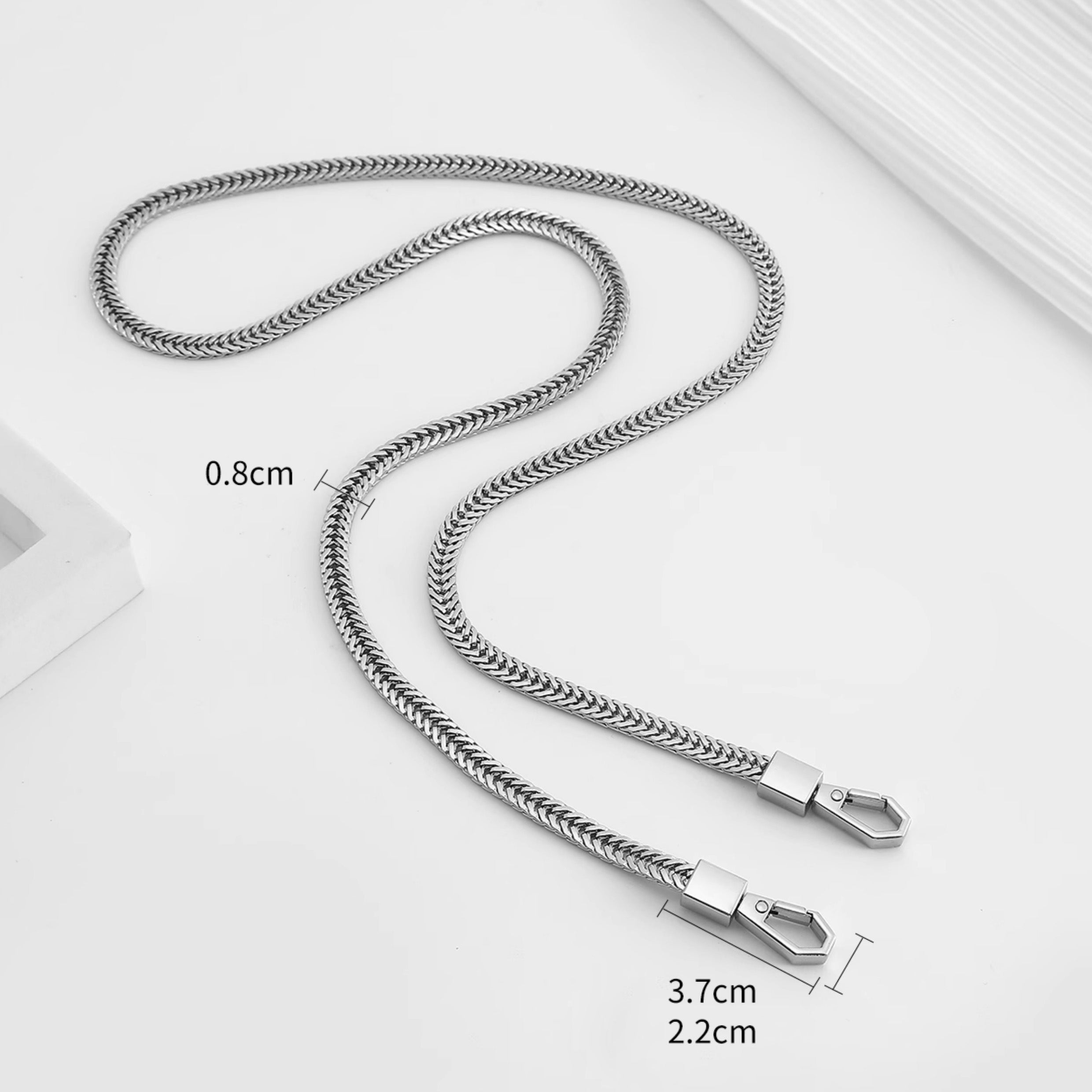 Luxury Alloy Snake Chain Strap for Rhinestone Bag - High-End Crossbody & Shoulder Chain Accessory