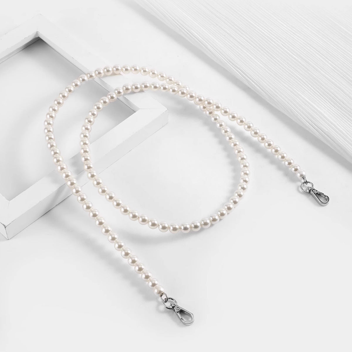 Pearl Crossbody Chain & Handle Chain for Small Women's Bucket Bag – Elegant Pearl Strap & Decorative Bag Accessory