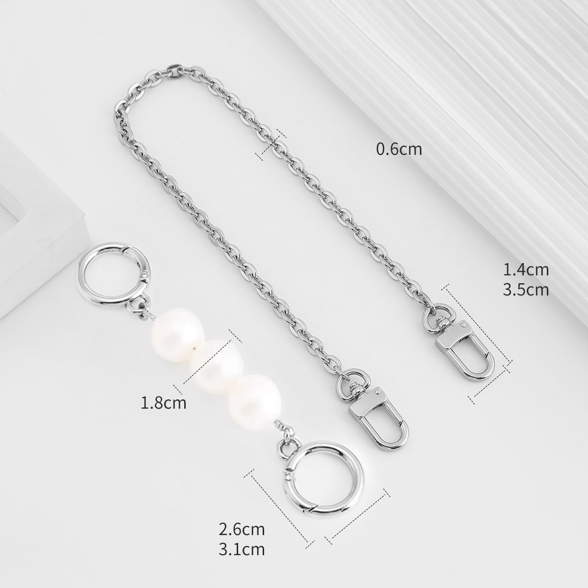 Handmade Extension Chain Shoulder Strap with Metal Decorative Chain for City17 Bucket Bag – DIY Detachable Accessory