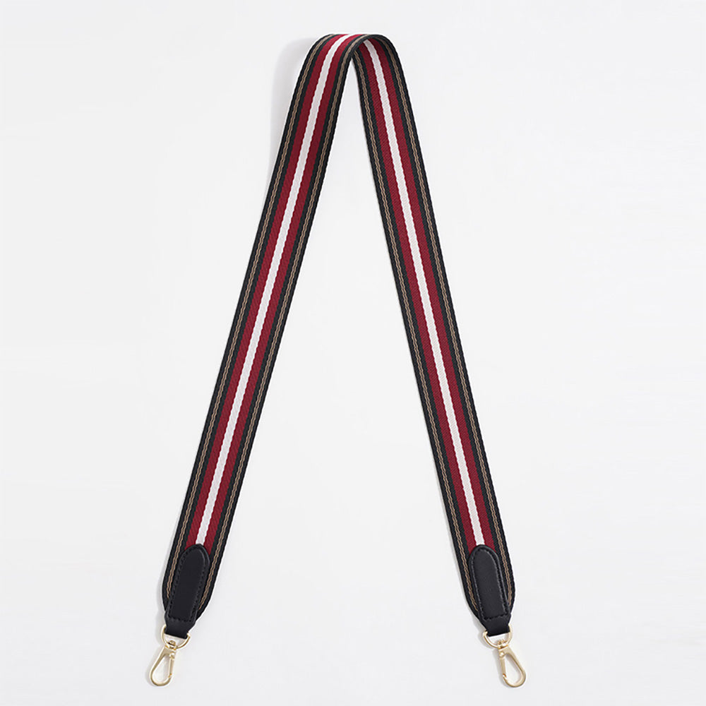 Handcrafted Color-Block Woven Strap – Premium Leather & Canvas Double Material Shoulder Strap