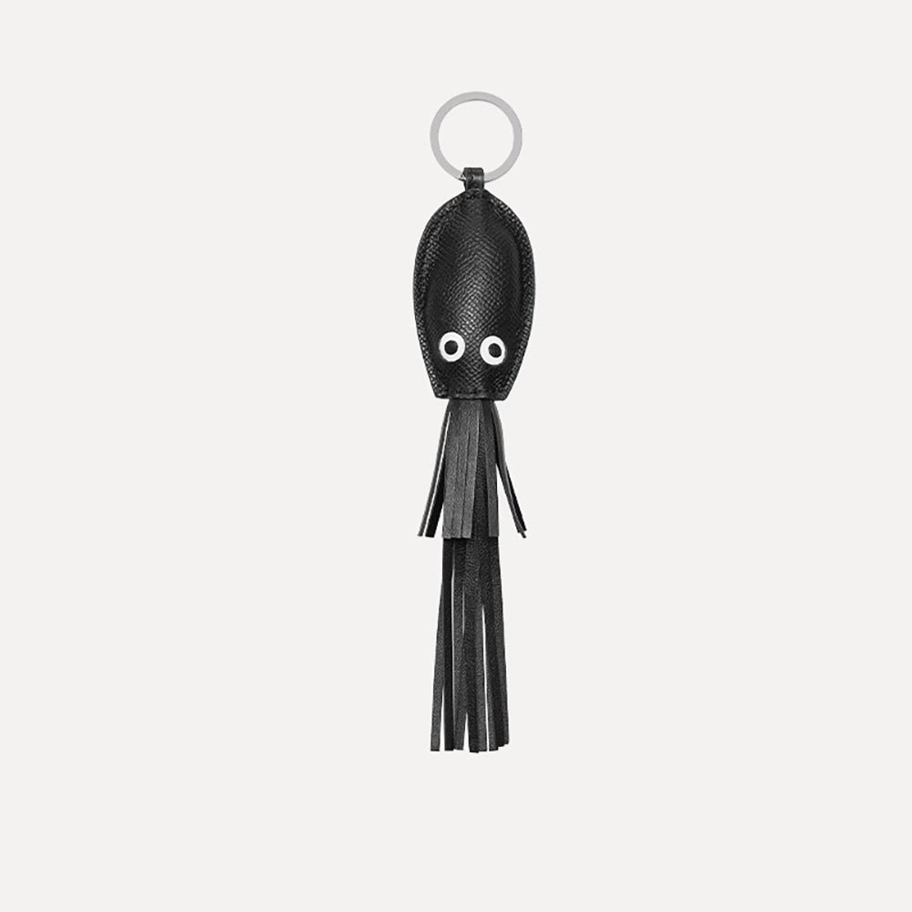 Leather Squid Keychain Pendant – Poulpe key ring – Bag Charm;Poulpe Key Holder for Designer Bags