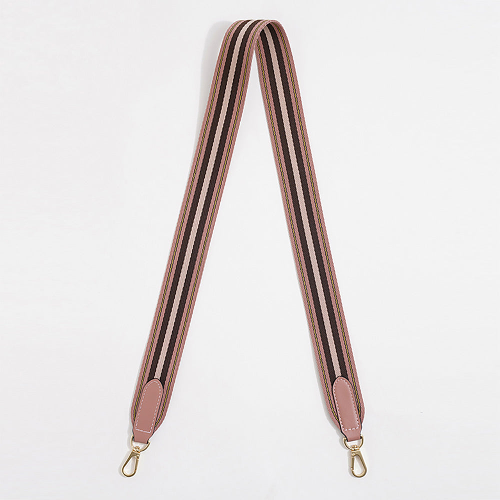 Handcrafted Color-Block Woven Strap – Premium Leather & Canvas Double Material Shoulder Strap