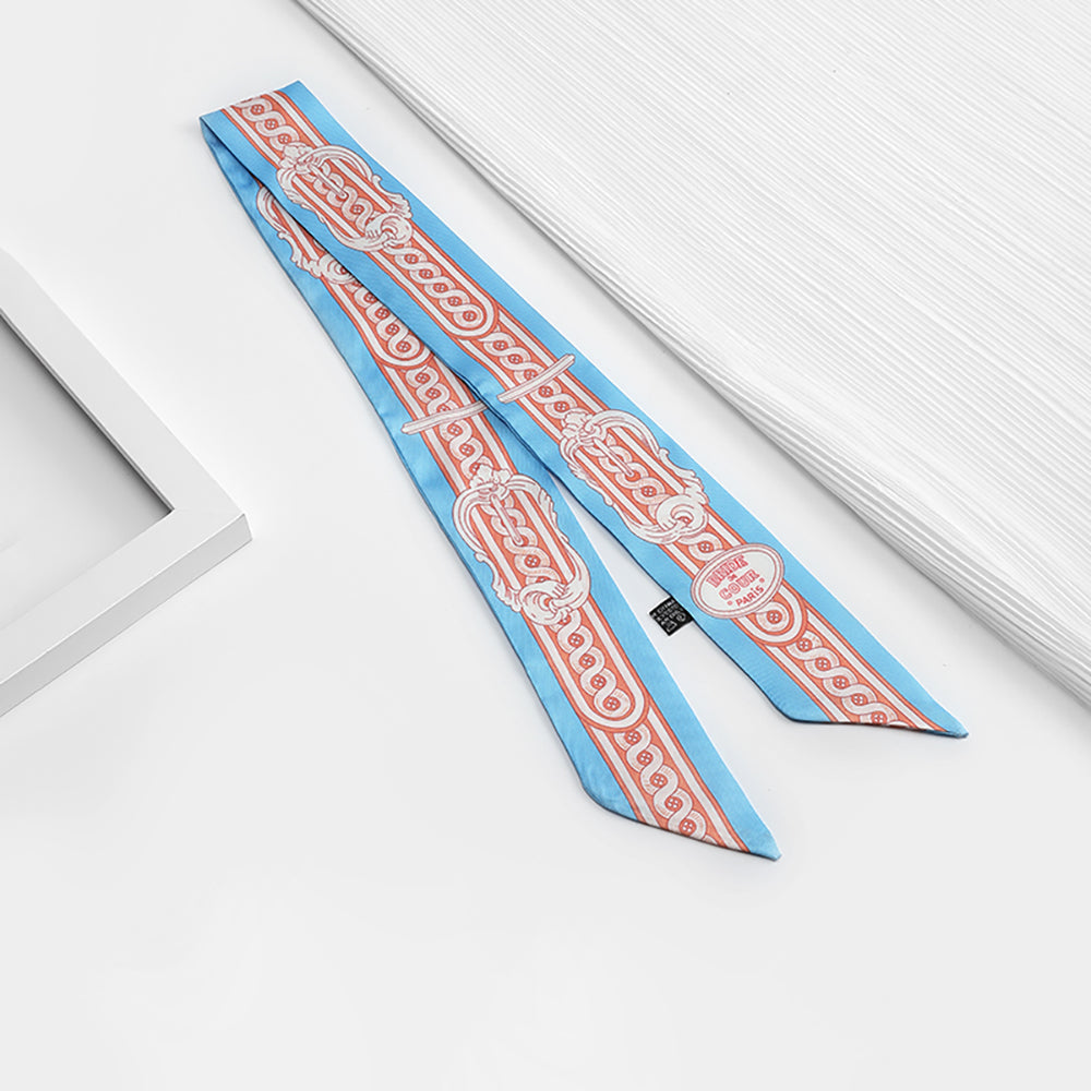 Versatile Silk Scarf - Elegant Handbag Handle Strap or Hand Accessory, Lightweight and Fashionable