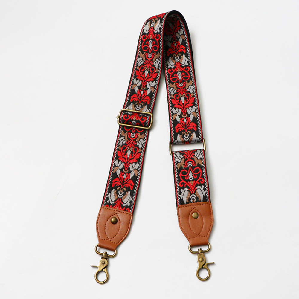 Ethnic Style Adjustable Canvas Shoulder Strap - Wide & Comfortable Crossbody Bag Replacement Strap