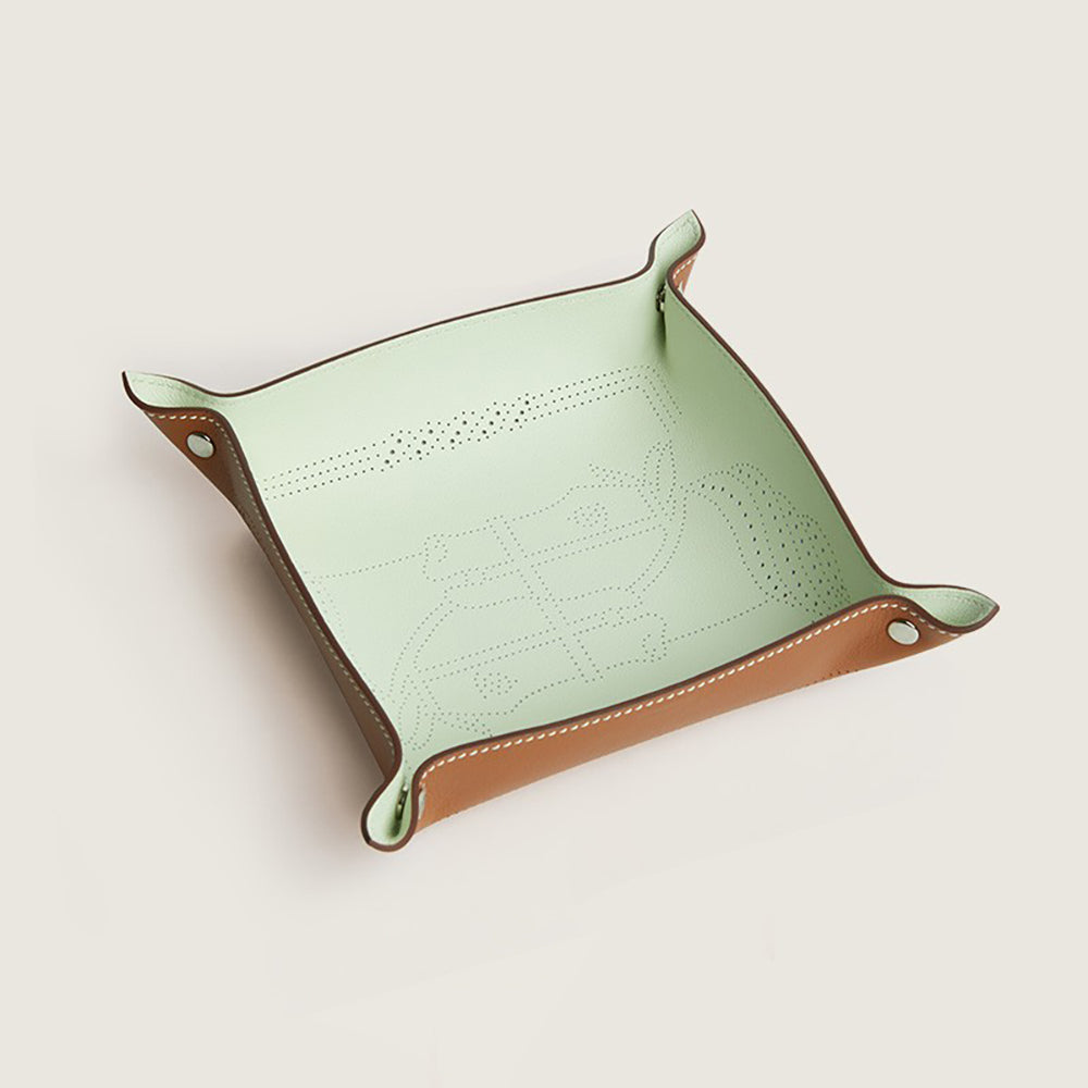 Genuine Leather Catchall Tray – Luxury Valet Tray for Entryway, Desk, or Nightstand – Decorative Storage for Keys, Jewelry & Small Essentials
