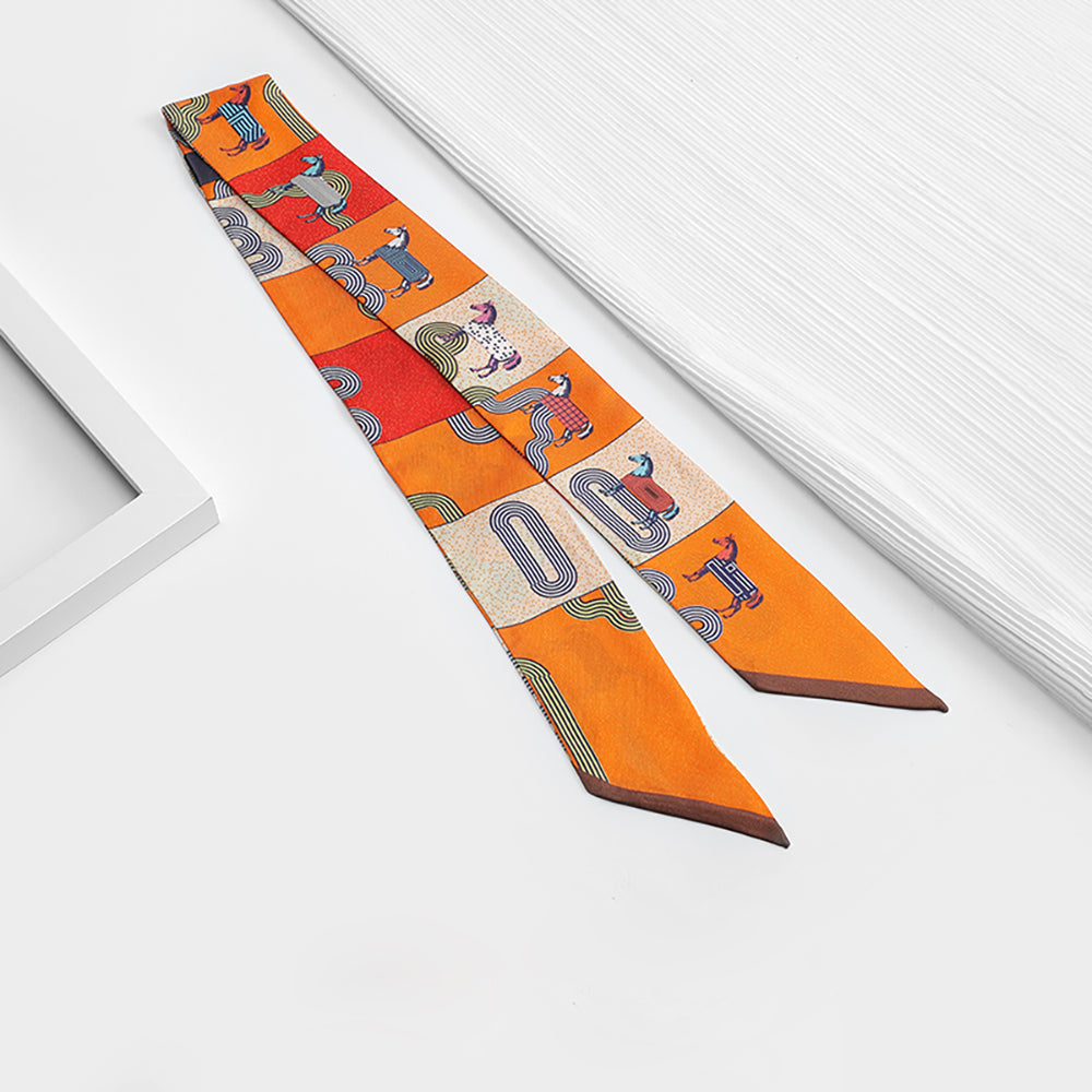Versatile Silk Scarf - Elegant Handbag Handle Strap or Hand Accessory, Lightweight and Fashionable