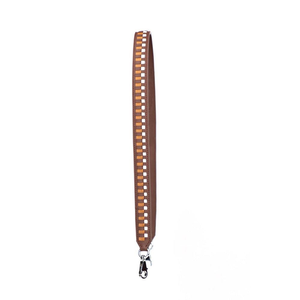 3cm wide EPSON Genuine Leather Handwoven Two-tone Shoulder Strap, Accessories for Luxury Bags,Handmade Custom Leather Strap