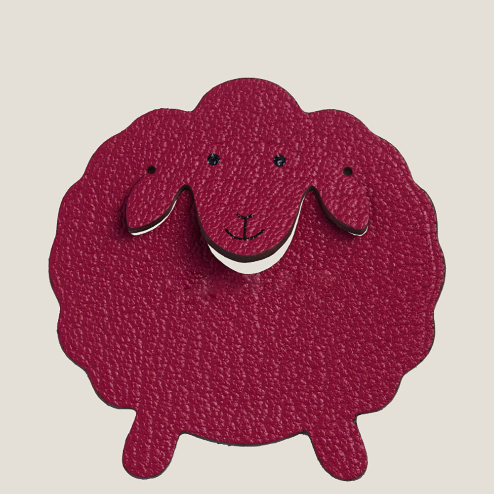 Creative Cute Animal Leather Bag Charm – Handmade Real Leather Charm – Fun Animal Pendant for Bags or Clothes