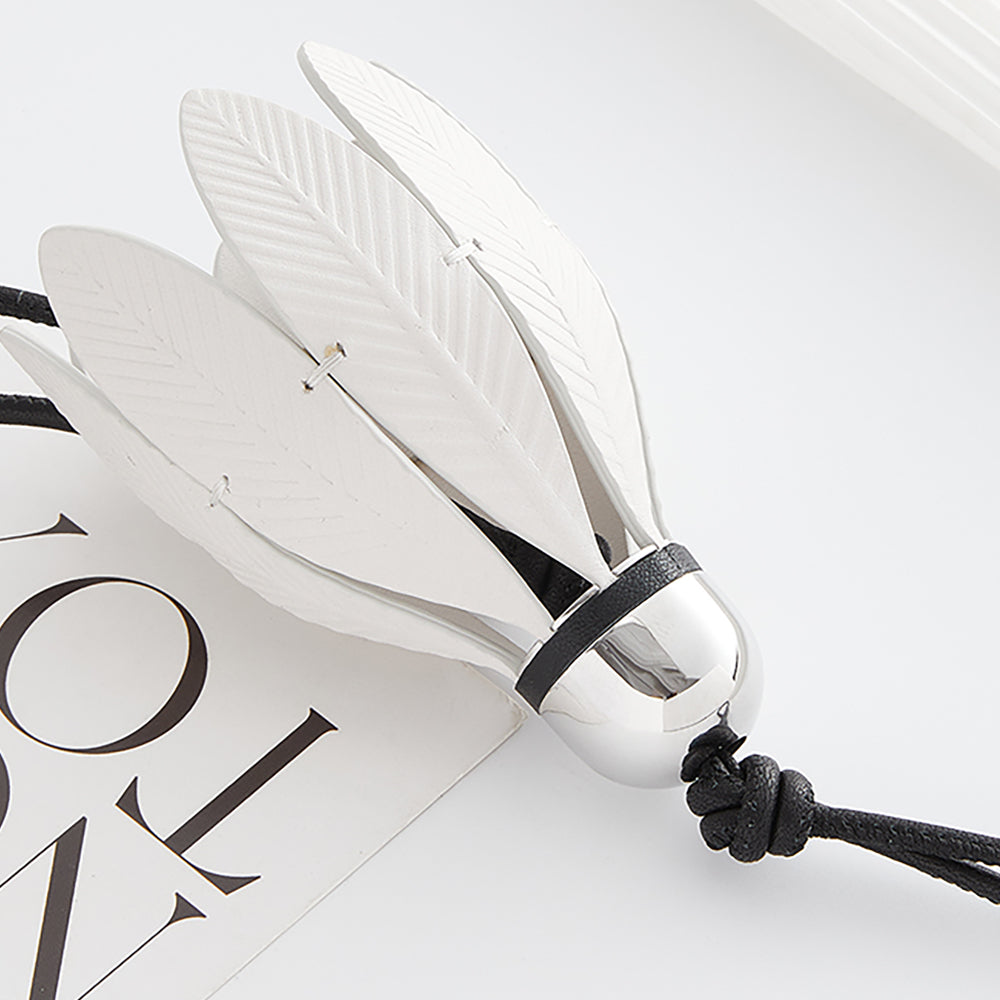 Handcrafted Leather Feather-Shaped Pendant Charm – Premium Fashion Bag Accessory for Women