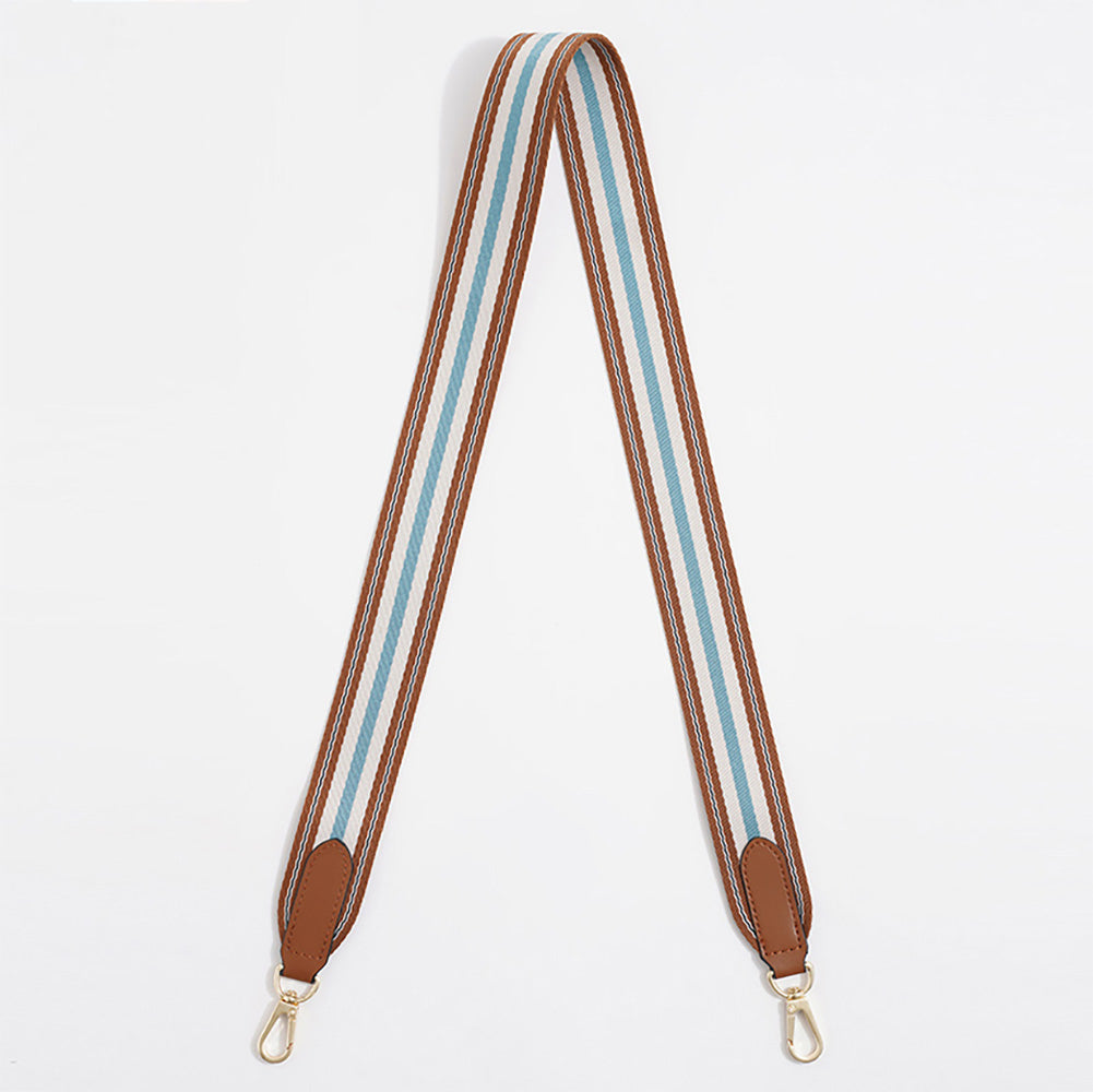 Handcrafted Color-Block Woven Strap – Premium Leather & Canvas Double Material Shoulder Strap