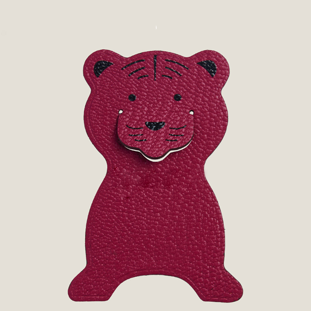 Creative Cute Animal Leather Bag Charm – Handmade Real Leather Charm – Fun Animal Pendant for Bags or Clothes