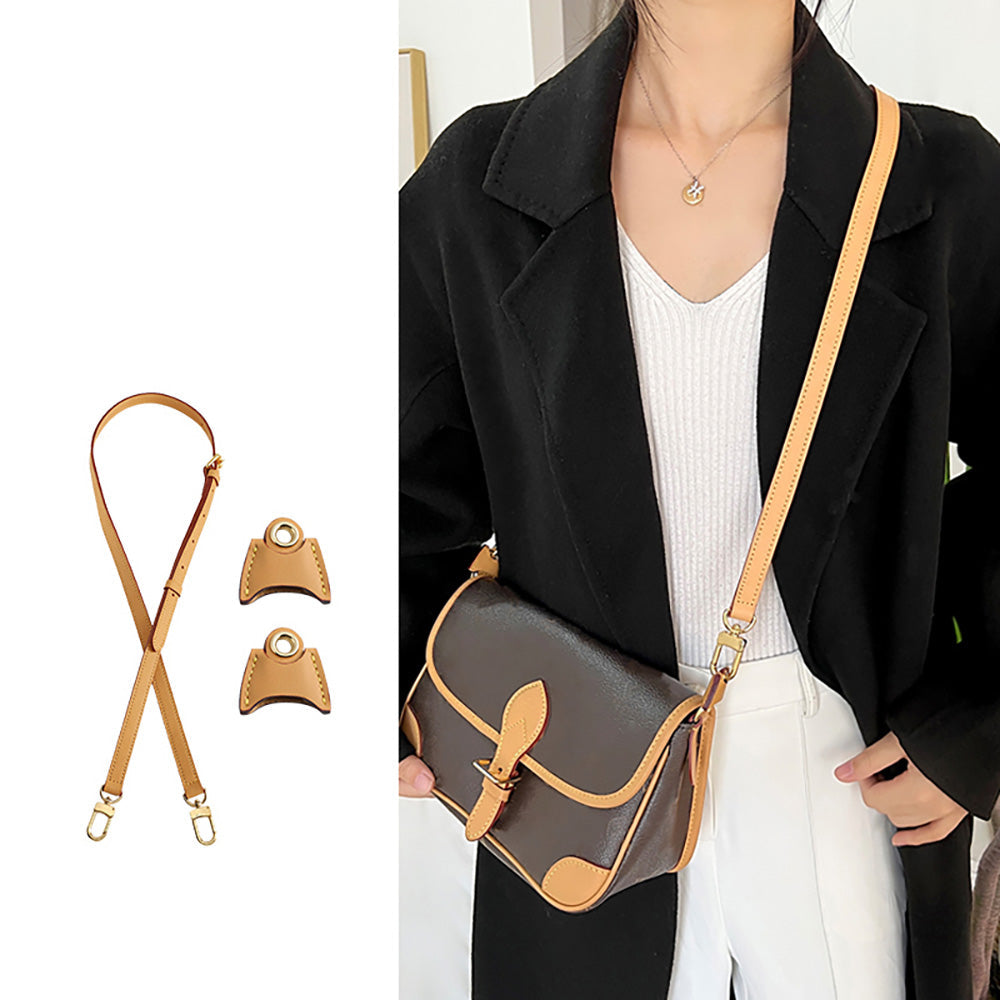 Handcrafted Leather Shoulder Strap for Speedy 20 – Waxed Vachetta Leather Crossbody Strap, Customizable Bag Upgrade