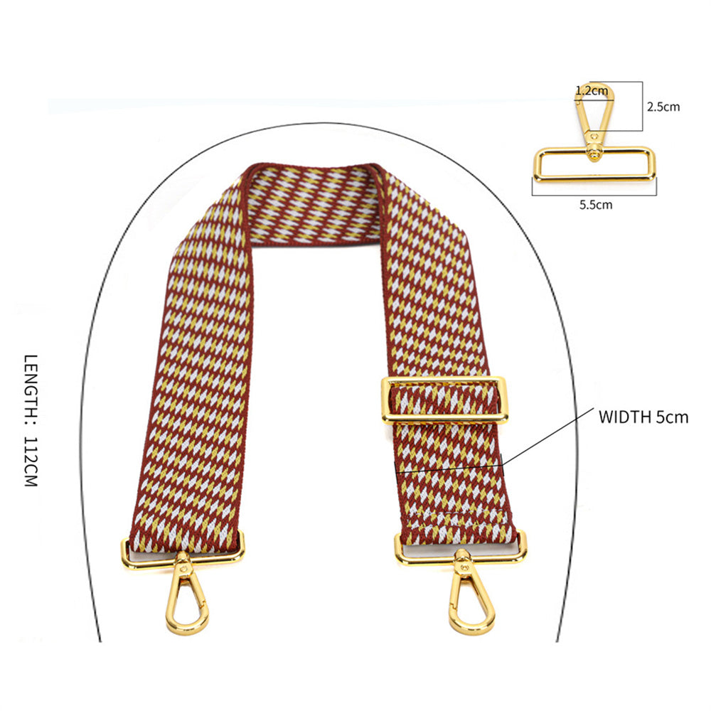 Adjustable Canvas Shoulder Strap – Woven Wide Strap for Bucket Bag Replacement