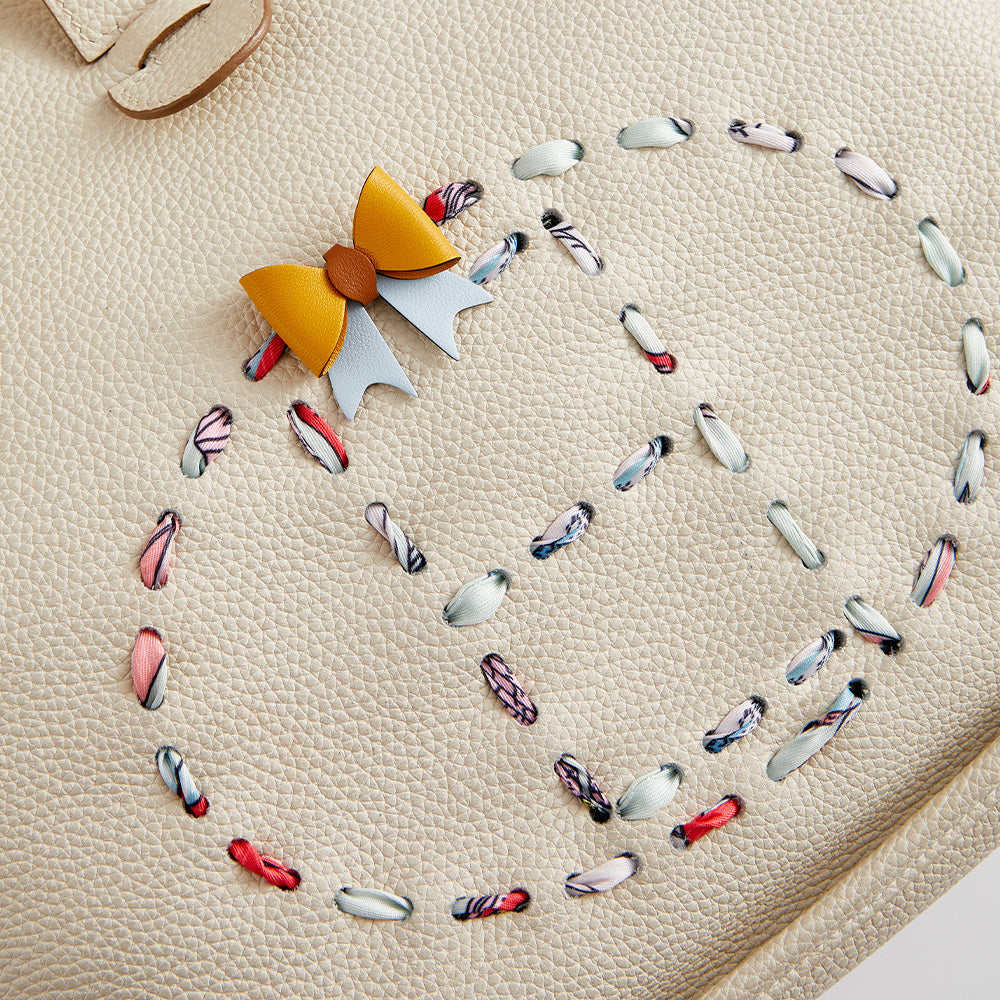 Handmade Bow Ribbon Charm for Evelyne Bag – Elegant Bag Decoration Accessory – Thoughtful Gift for Her