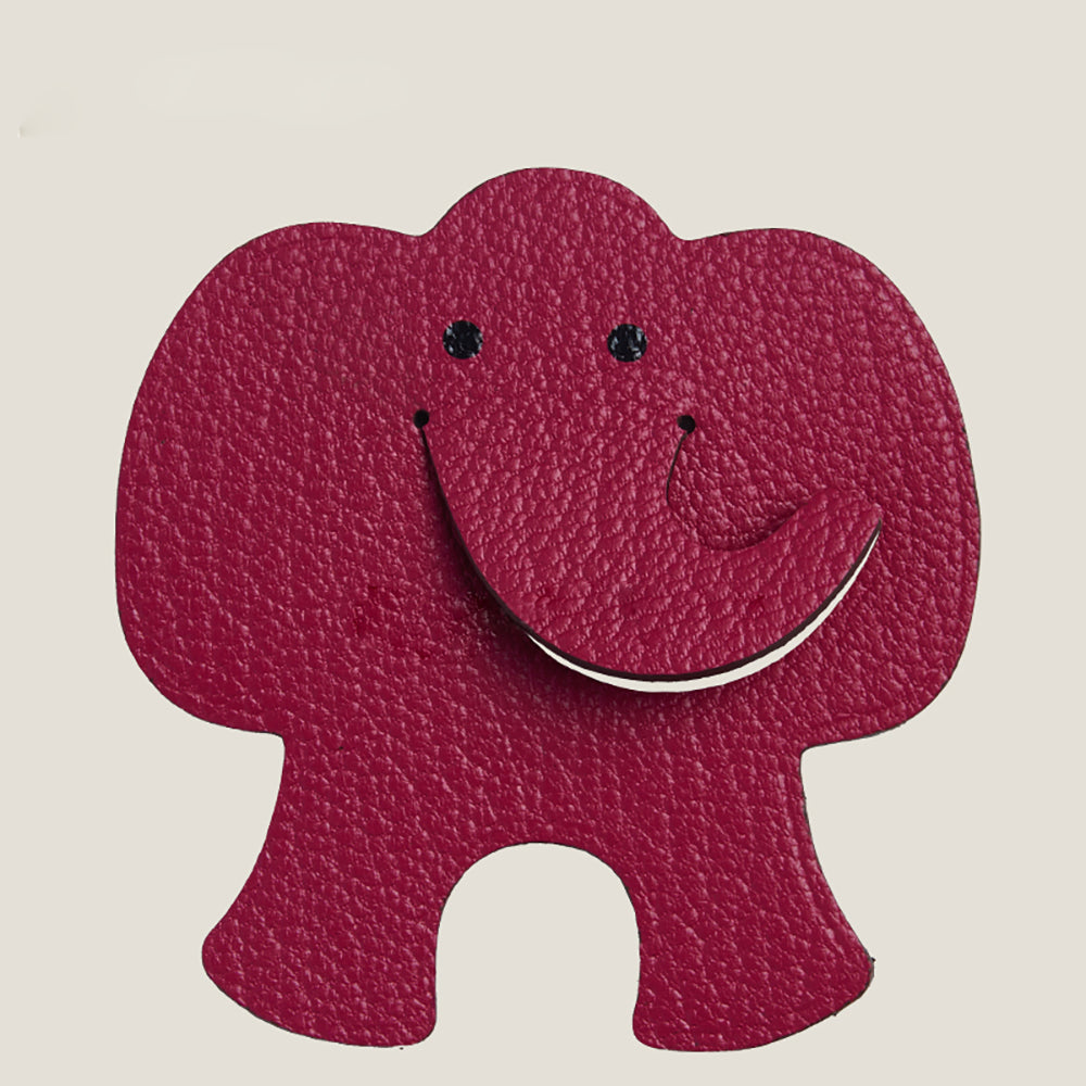 Creative Cute Animal Leather Bag Charm – Handmade Real Leather Charm – Fun Animal Pendant for Bags or Clothes