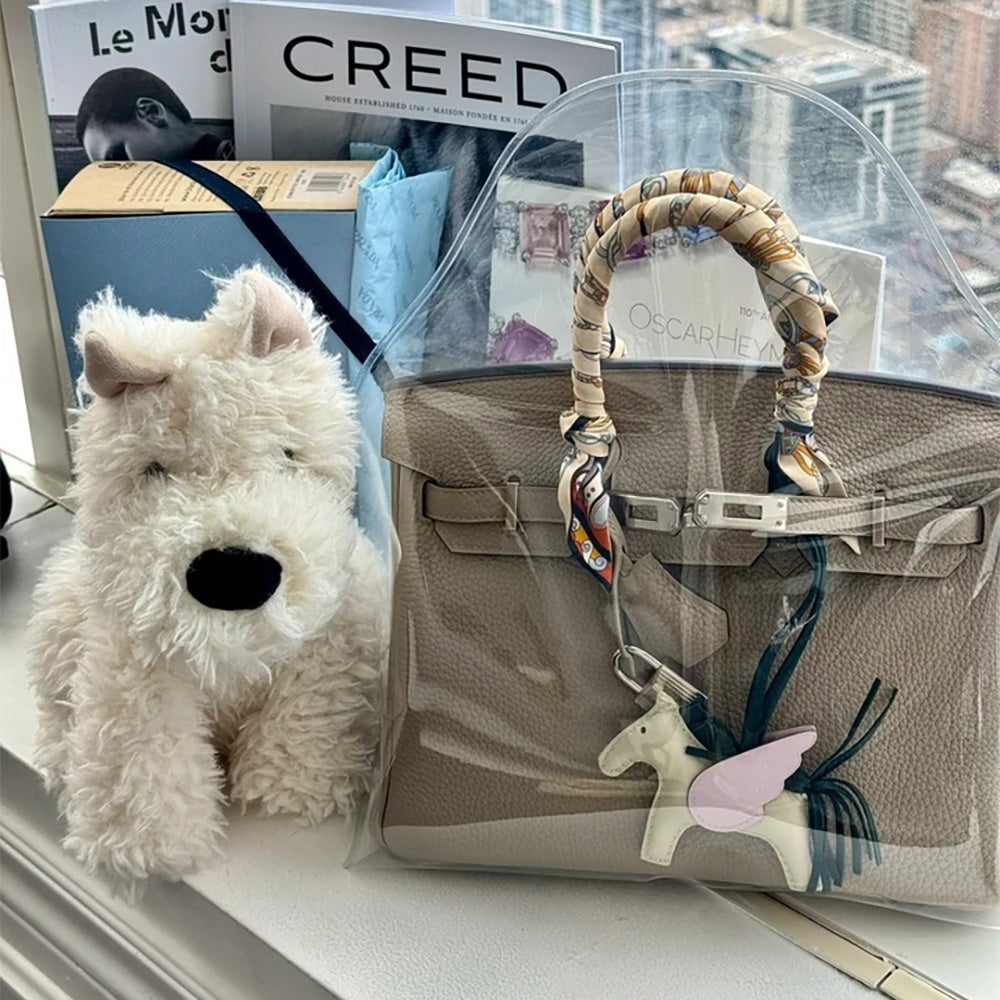 Handcrafted Transparent PVC Dust Cover for Birkin & Kelly Bags – Waterproof, Oil-Resistant Protective Case, Custom Fit for Luxury Bags