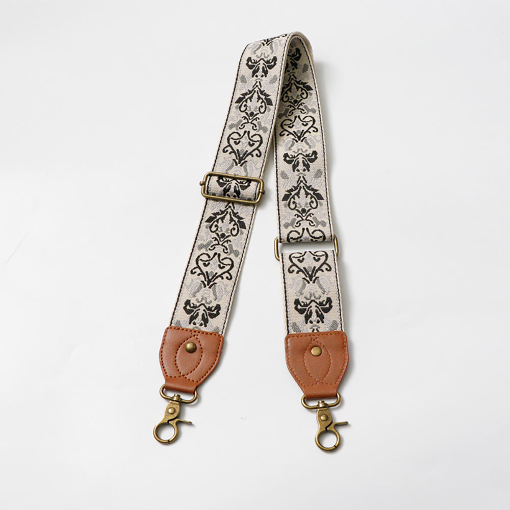 Ethnic Style Adjustable Canvas Shoulder Strap - Wide & Comfortable Crossbody Bag Replacement Strap