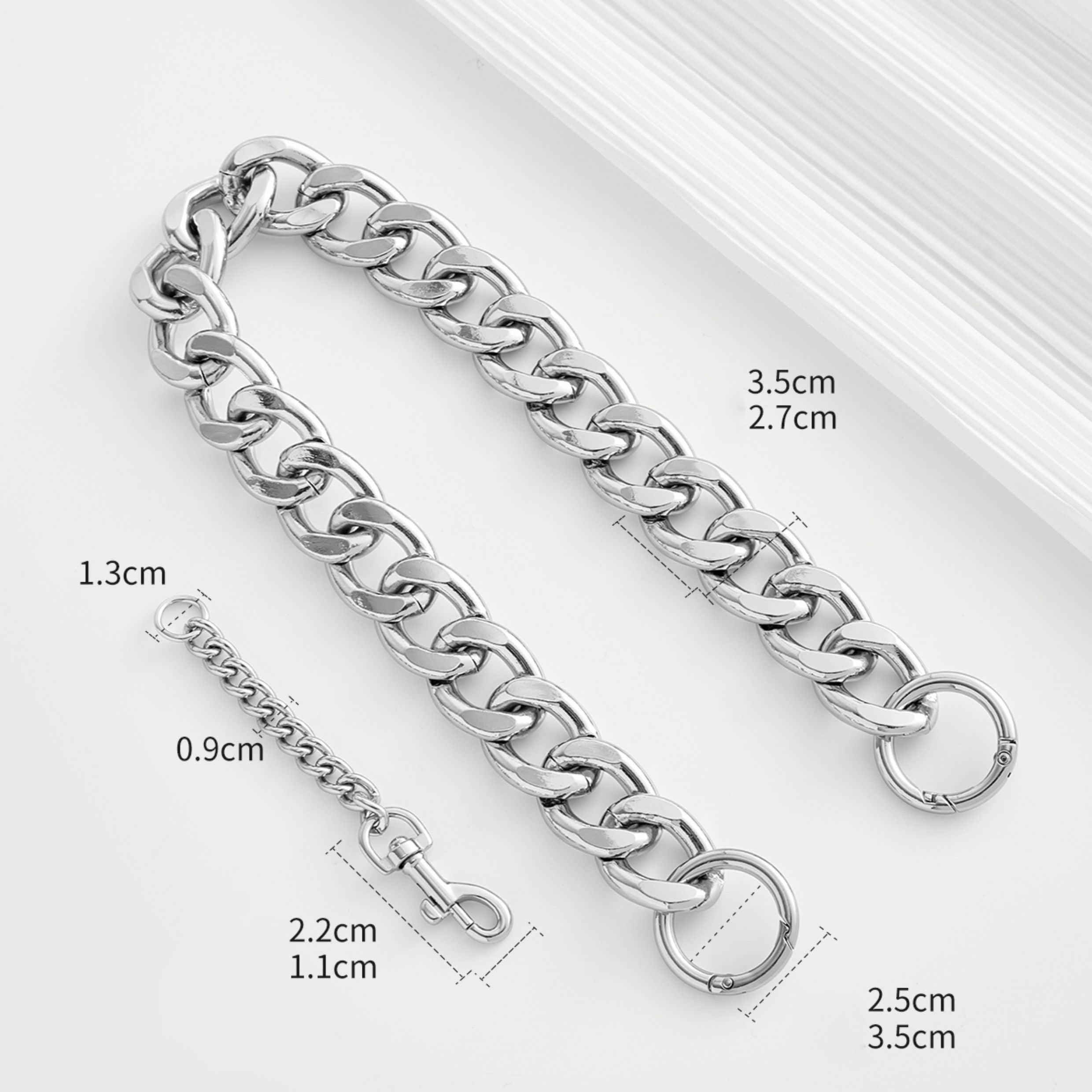 Metal Extender Chain & Decorative Chain for Bag Customization, Perfect for Juliet30 Underarm Bag, Stylish & Versatile Replacement Chains