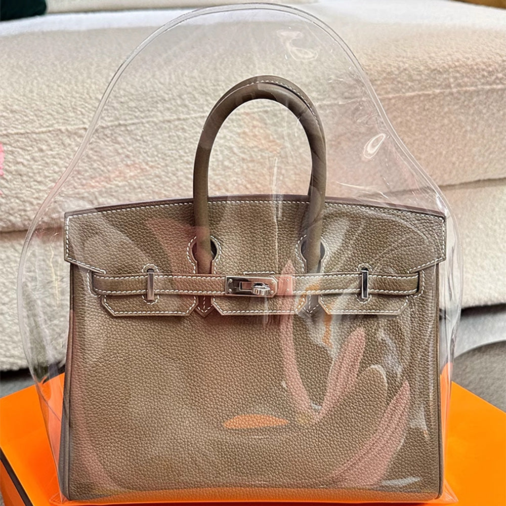 Handcrafted Transparent PVC Dust Cover for Birkin & Kelly Bags – Waterproof, Oil-Resistant Protective Case, Custom Fit for Luxury Bags