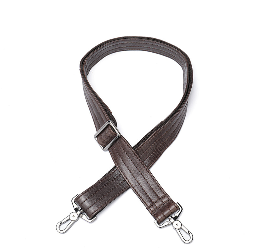 Handcrafted Leather Shoulder Strap for Men – Adjustable Crossbody Strap, Premium Cowhide Material, Business/ Casual Style, Versatile Accessory
