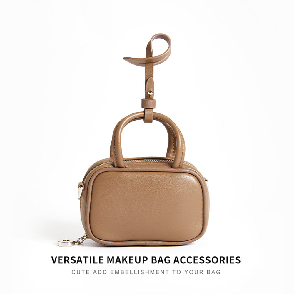 Handcrafted Genuine Leather Crossbody Bag Charm – Beau leather micro bag, Stylish Customizable Leather Pendant