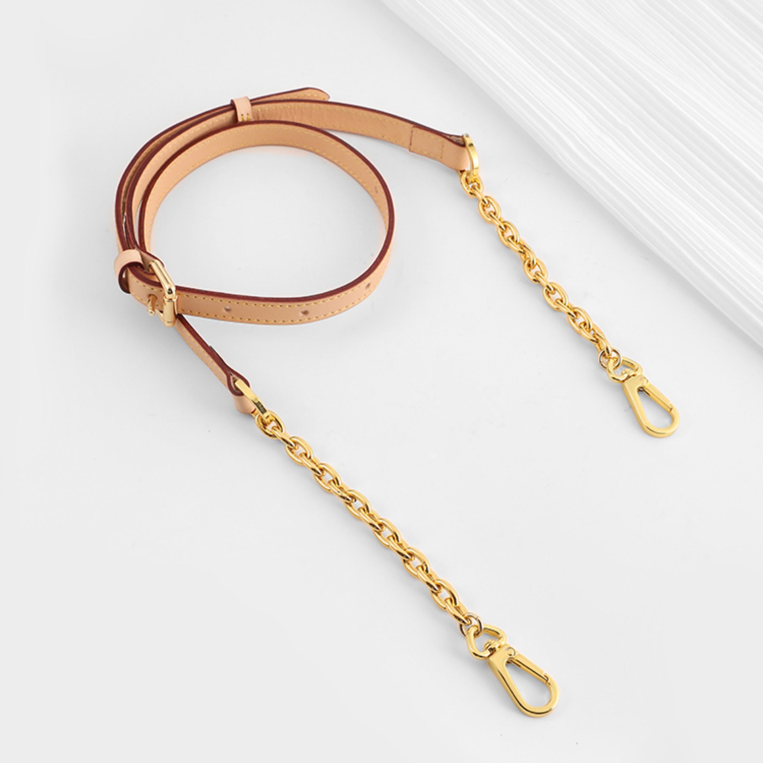 Handcrafted Vachetta Leather Crossbody Chain Strap for Speedy 20 & 25 Bags – Premium Customizable Shoulder Strap, Stylish and Durable Bag Accessory