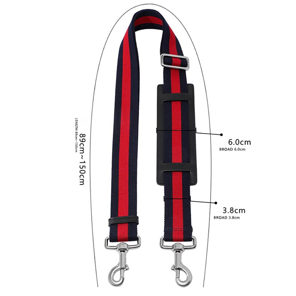 Adjustable Canvas Shoulder Strap with Pressure-Relief Pad for Epilogue Briefcase - Woven Crossbody Replacement Strap