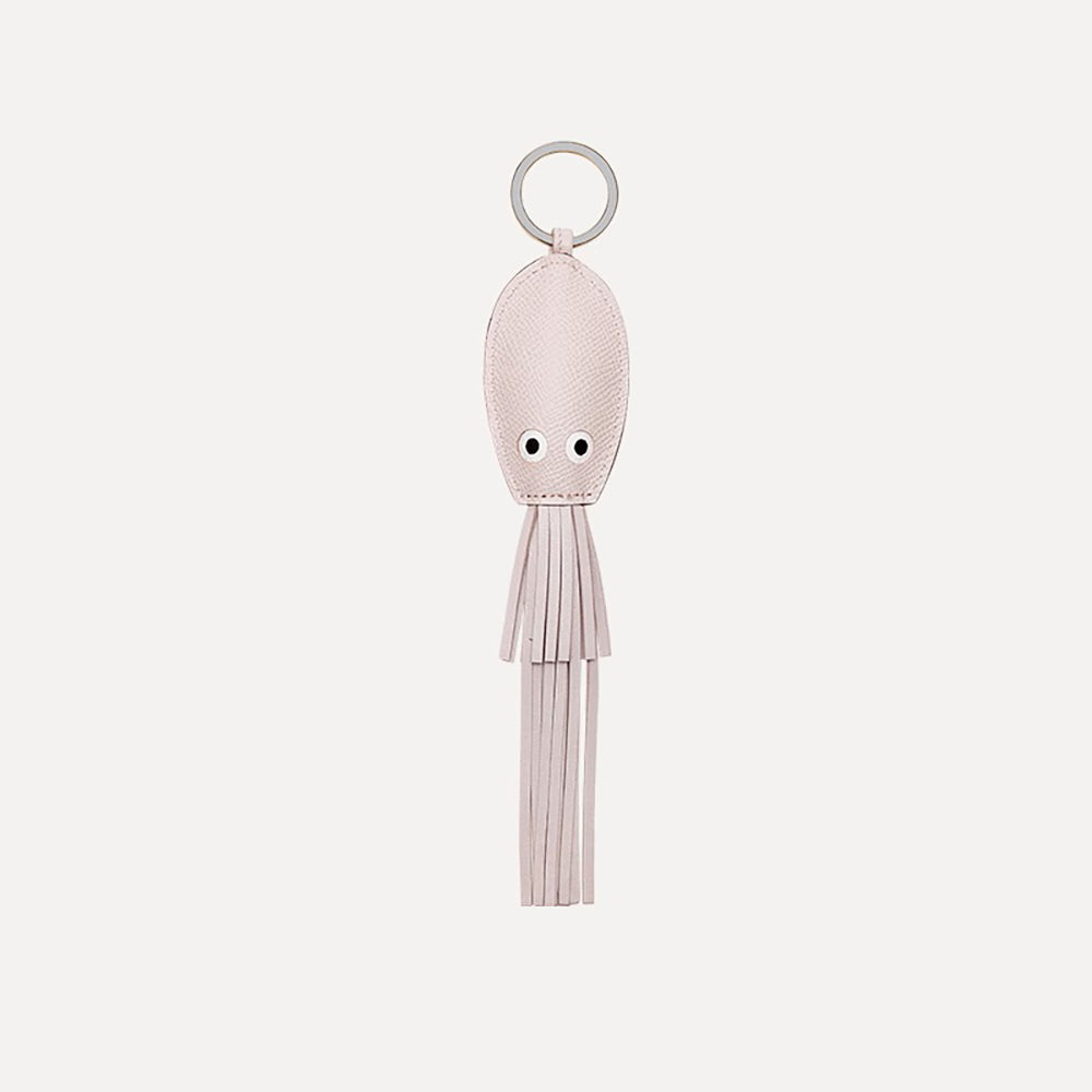 Leather Squid Keychain Pendant – Poulpe key ring – Bag Charm;Poulpe Key Holder for Designer Bags
