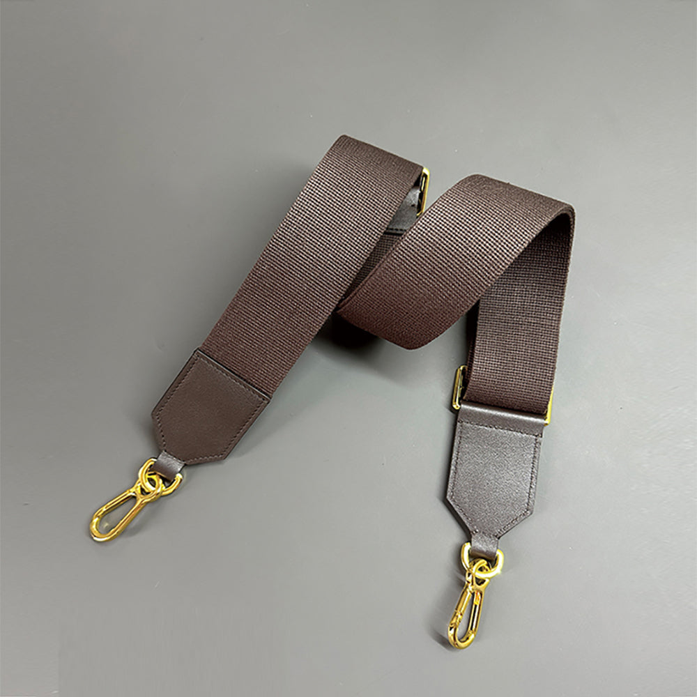 Custom Adjustable Wide Canvas Shoulder Strap , Genuine Leather Crossbody Strap, Replacement Bag Strap