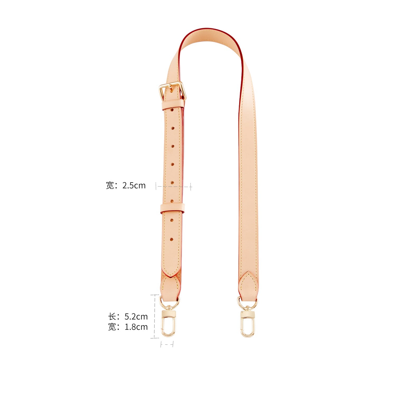 Handcrafted BANDOULIERE 2.5cm Wide Vachetta Leather Crossbody Strap for Women’s Monogram Bag – Premium, Customizable Shoulder Bag Strap