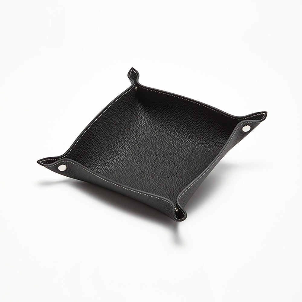 Handcrafted Genuine Leather Jewelry Tray – Premium Cowhide Storage Tray for Desk, Entryway, and Accessories