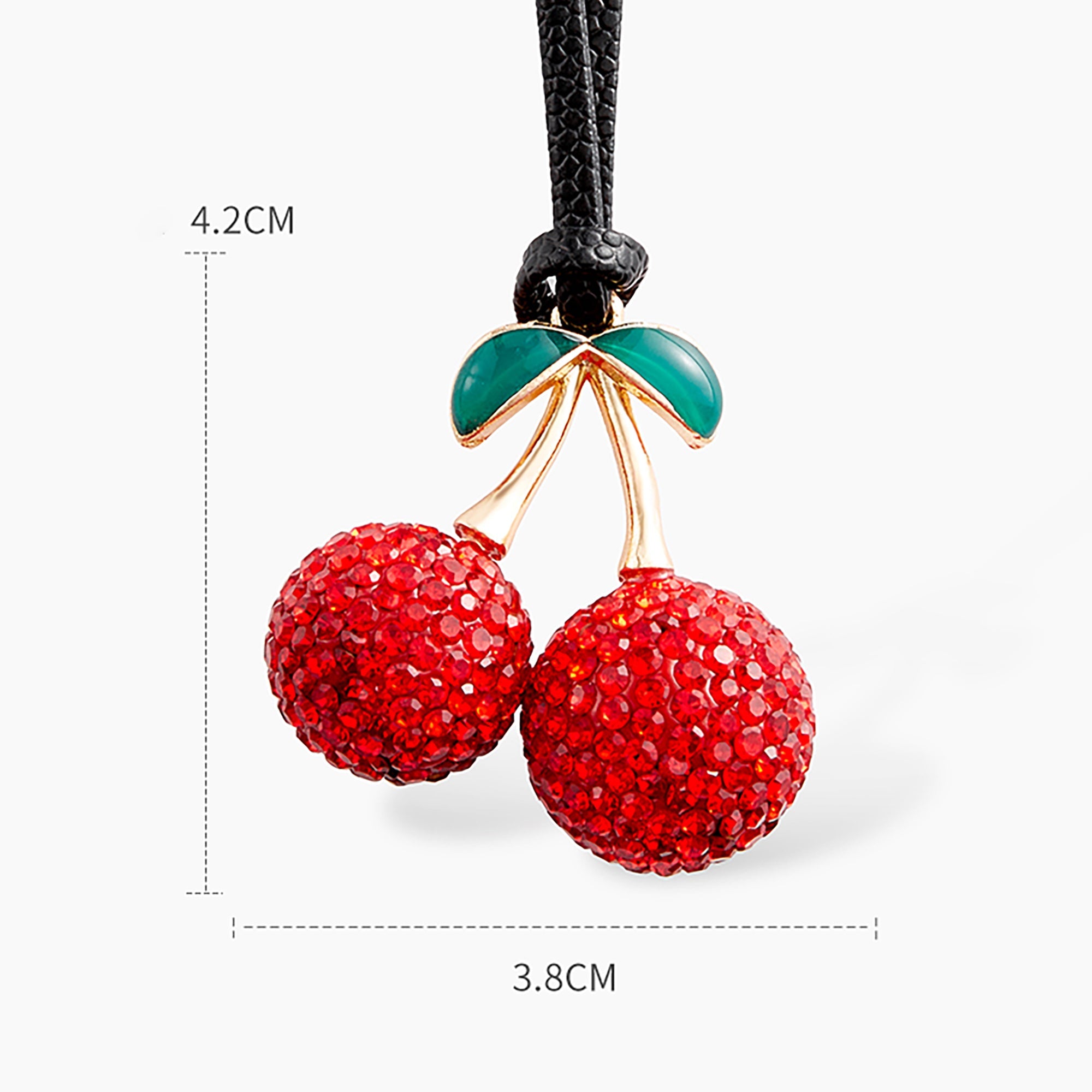 Crystal Cherry Keychain – Elegant and High-End Bag Charm, Backpack Accessory & Small Pendant