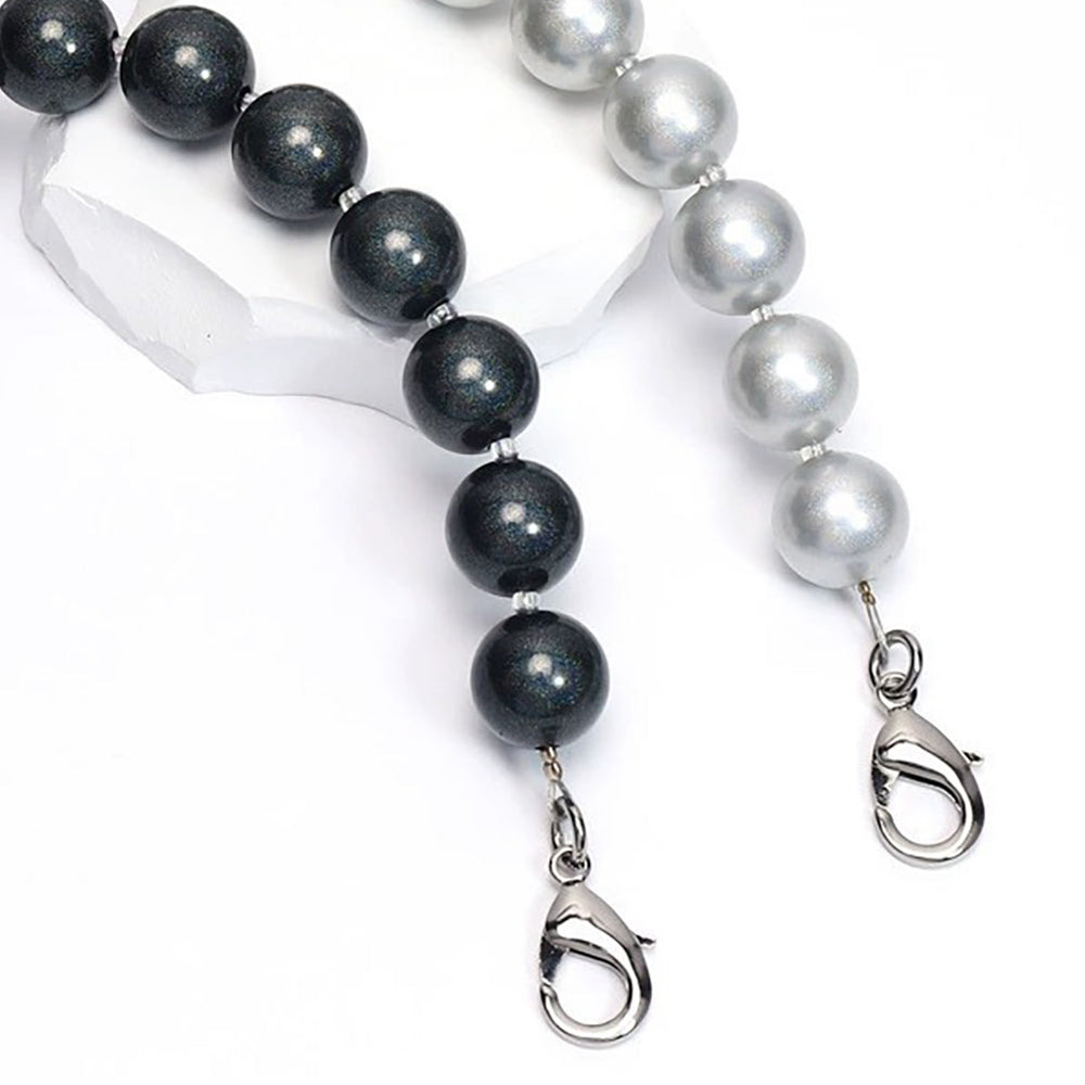 Rainbow Pearl Acrylic Handle Chain – Decorative Pearl Strap for Handbag
