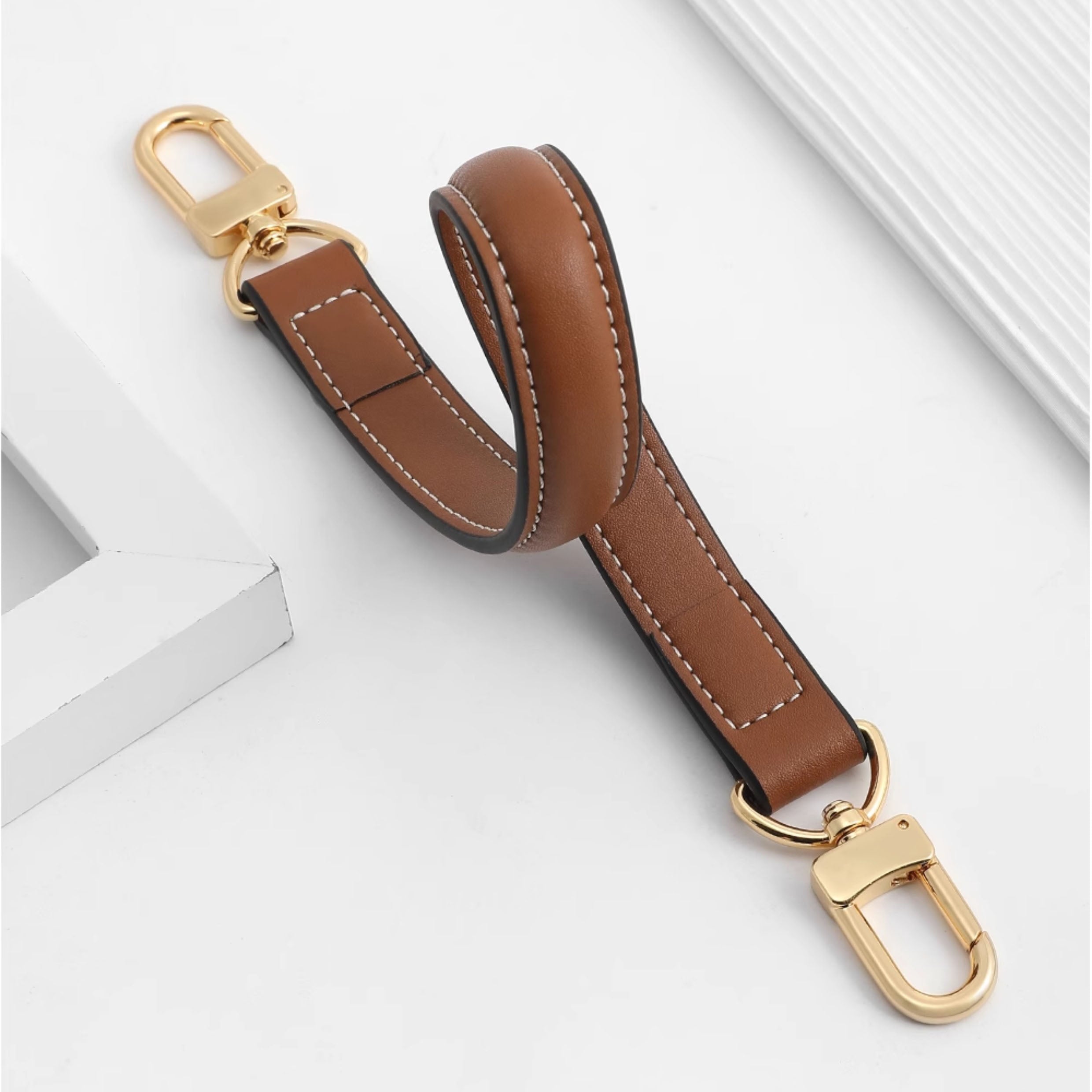Genuine Leather Shoulder Strap for Tote and Crossbody Bags - Replacement Handle for Handbags