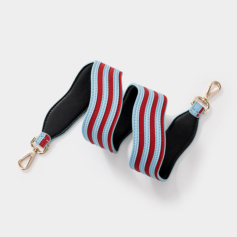 Handcrafted Genuine Leather Wave Pattern Wide Shoulder Strap – Replacement Strap for Crossbody or Single Shoulder Bags, Stylish and Durable