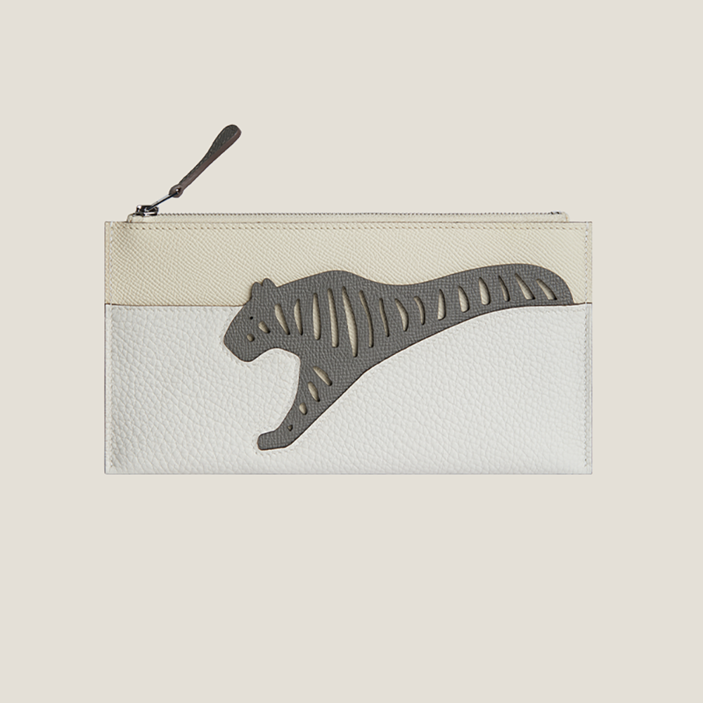 Handmade Leather Animal Series Long Zipper Wallet – Multicolor, Lightweight, Luxury Patchwork Design, Coin Purse