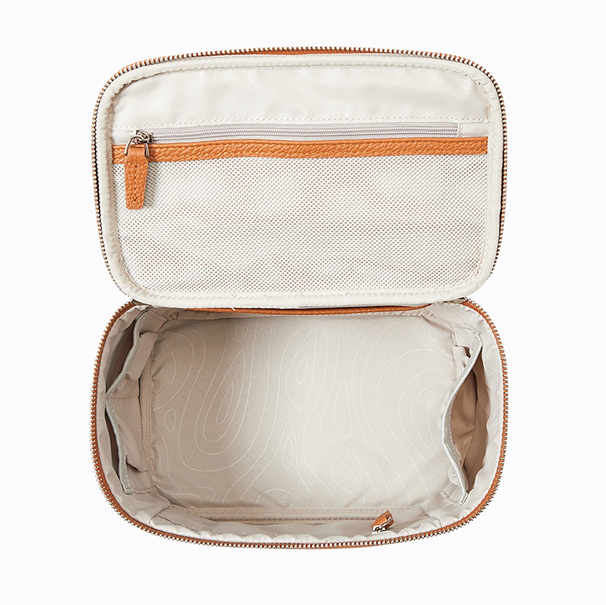 Large Capacity Leather Makeup Bag - Portable Premium Cowhide Travel Toiletry Organizer for Men & Women, Stylish Handheld Storage Bag