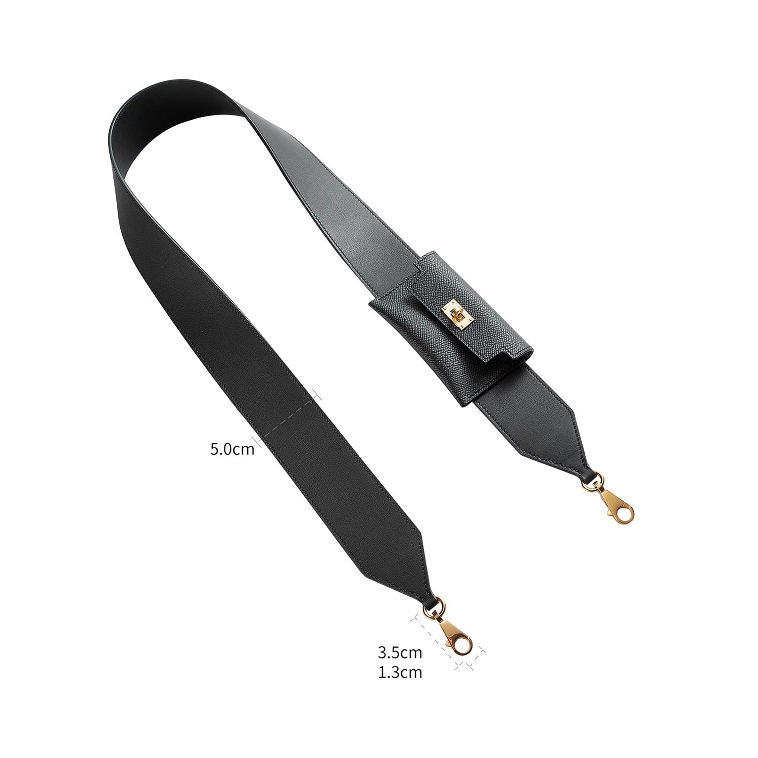 Handmade Genuine Leather Shoulder Strap for Kelly Pocket – Premium Wide Leather Bag Strap