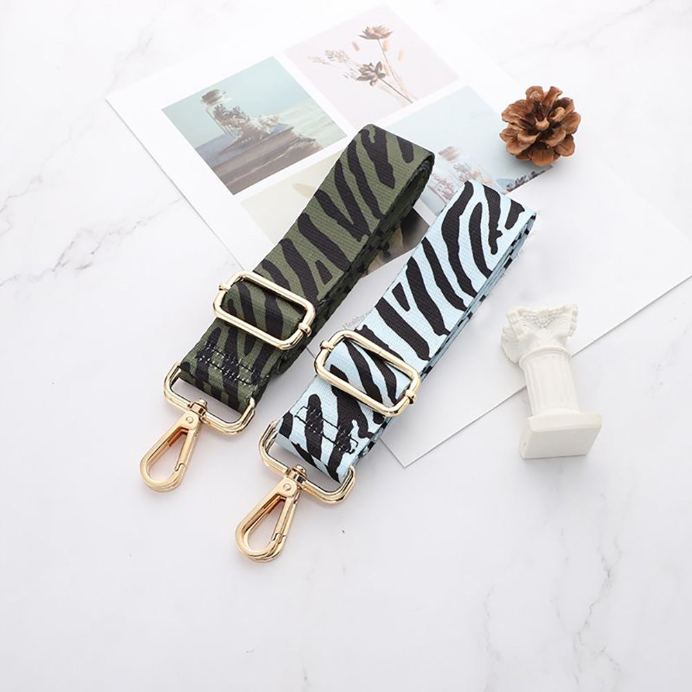 Custom Handmade 3.8cm Wide Adjustable Nylon Canvas Shoulder Strap with Colorful Accessories - Crossbody Replacement Strap
