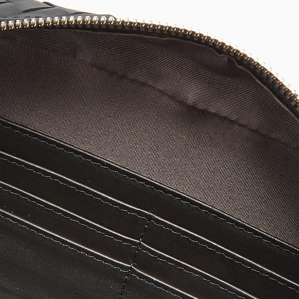 2025 New Arrival Black Woven Leather Makeup Bag - Large Capacity, Premium Cosmetic & Brush Organizer, Portable & Luxurious for Men & Women