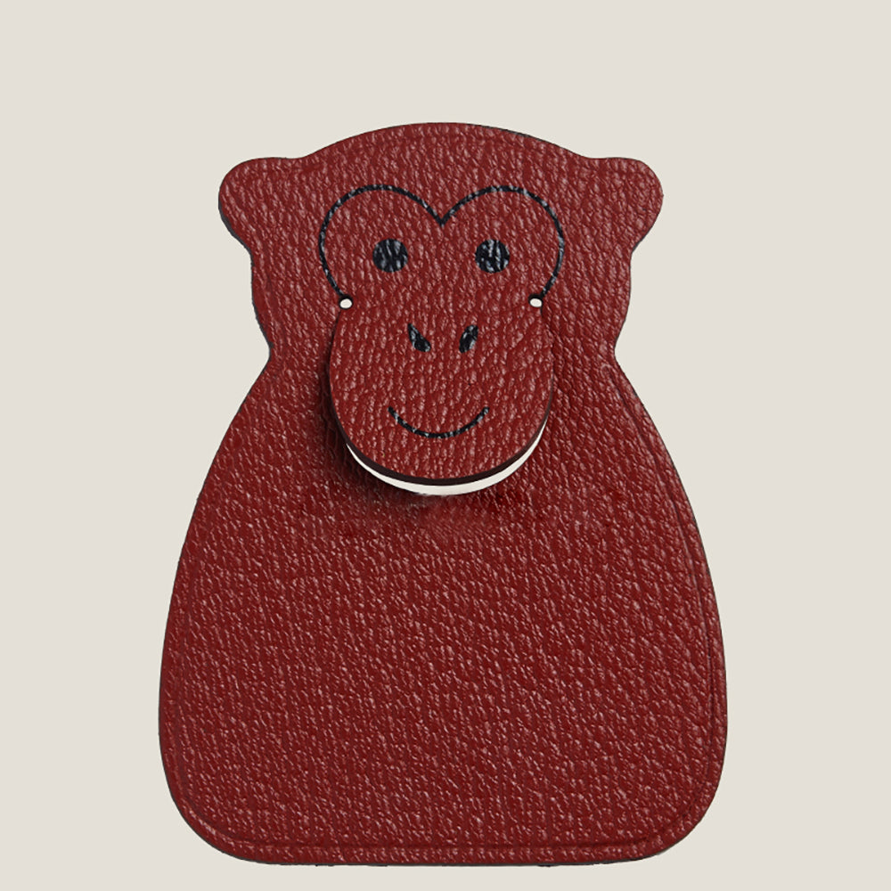 Creative Cute Animal Leather Bag Charm – Handmade Real Leather Charm – Fun Animal Pendant for Bags or Clothes