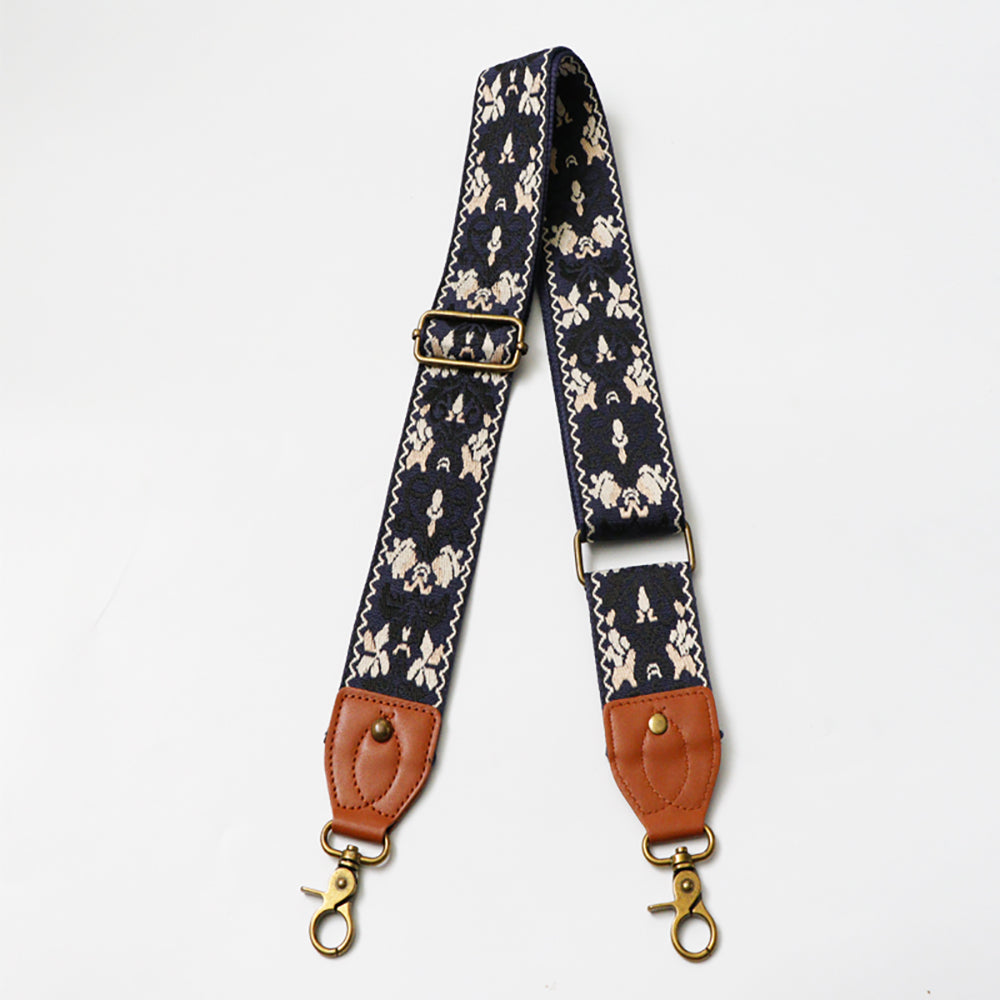Ethnic Style Adjustable Canvas Shoulder Strap - Wide & Comfortable Crossbody Bag Replacement Strap
