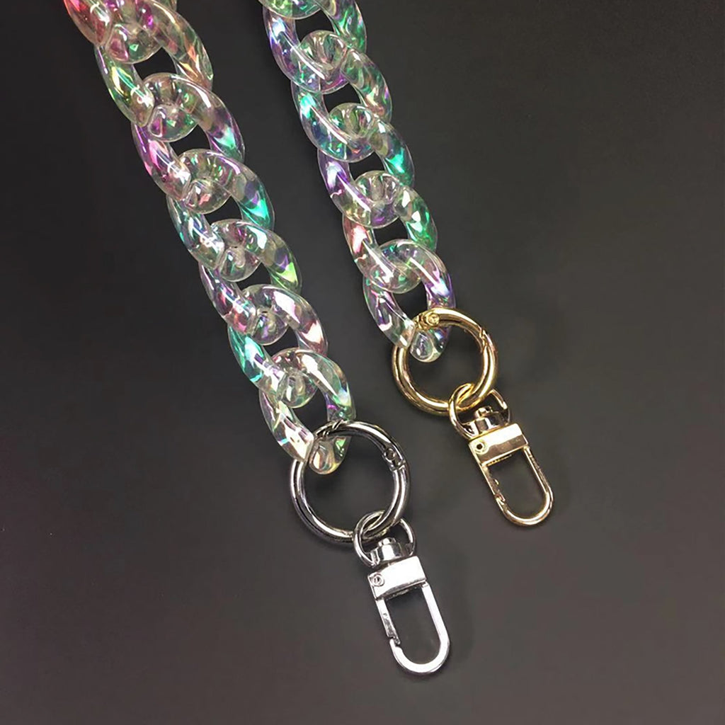 Handcrafted Colorful Acrylic Chain Strap for Bags – Versatile Shoulder, Crossbody, and Tote Bag Strap