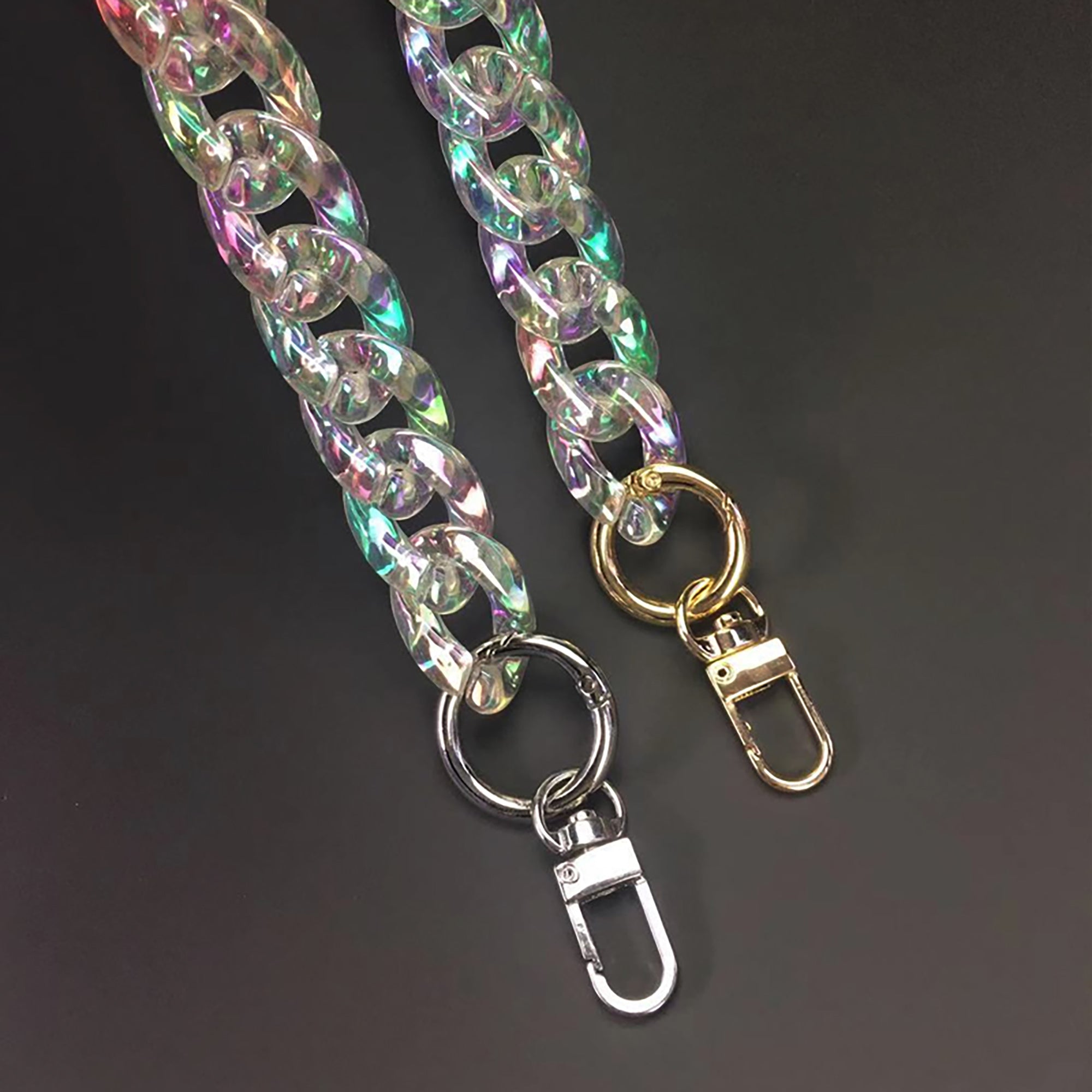 Handcrafted Colorful Acrylic Chain Strap for Bags – Versatile Shoulder, Crossbody, and Tote Bag Strap