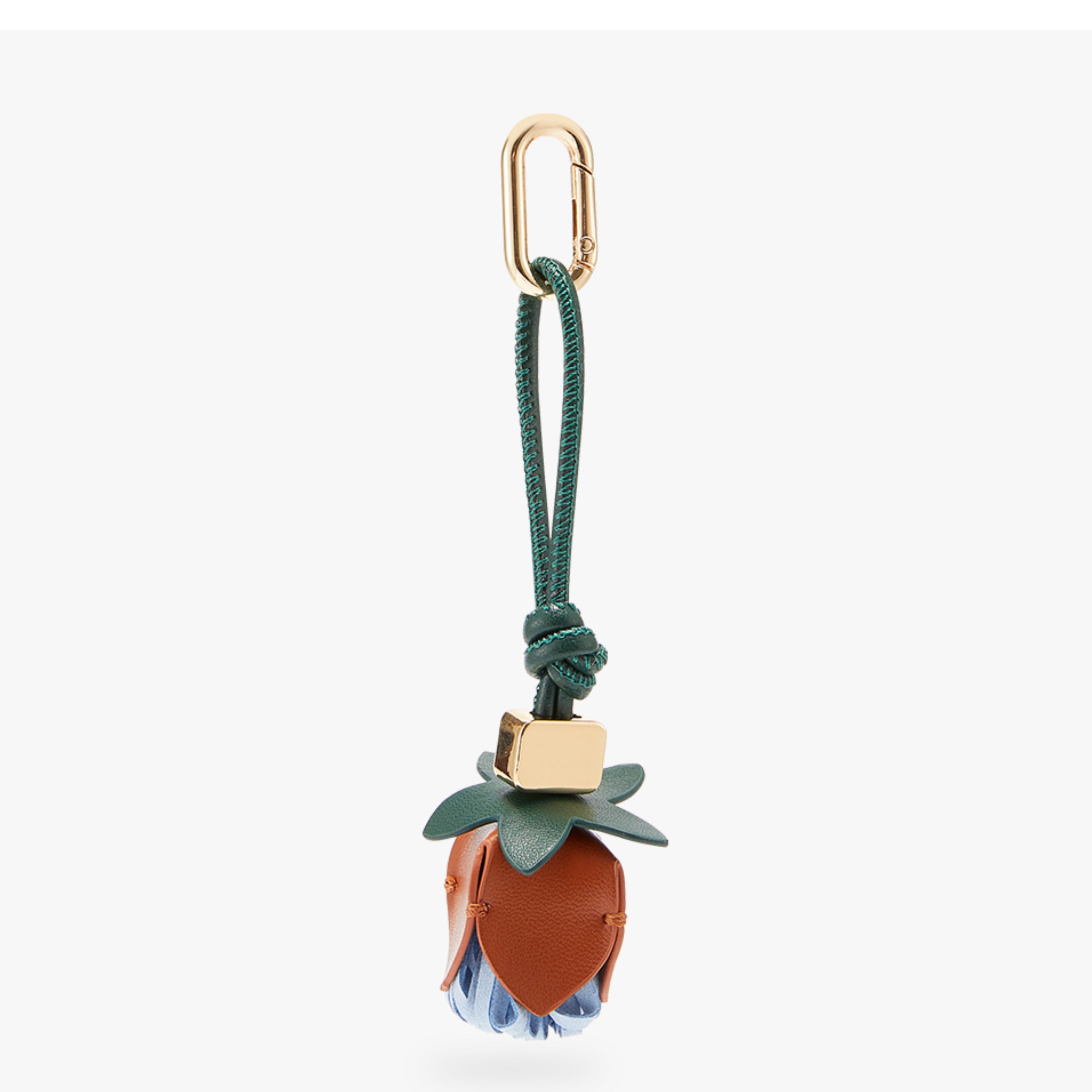 Handcrafted Genuine Leather Flower Pendant – Elegant Fashion Bag Charm for Women
