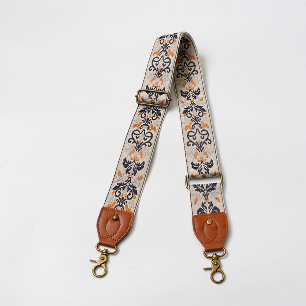 Ethnic Style Adjustable Canvas Shoulder Strap - Wide & Comfortable Crossbody Bag Replacement Strap