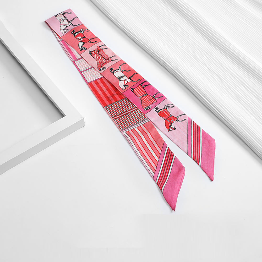 Versatile Silk Scarf - Elegant Handbag Handle Strap or Hand Accessory, Lightweight and Fashionable