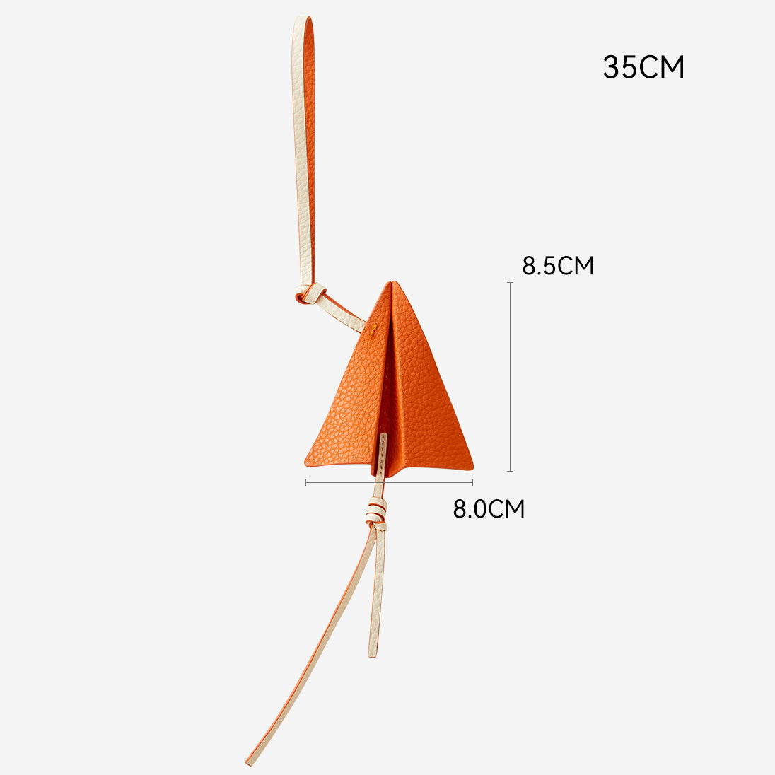 Handmade Leather Paper Plane Keychain & Bag Charm – Creative Cute Pendant, Unique Leather Accessory
