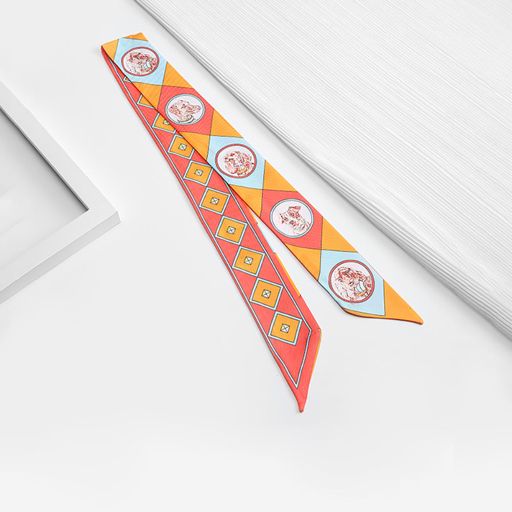 Versatile Silk Scarf - Elegant Handbag Handle Strap or Hand Accessory, Lightweight and Fashionable
