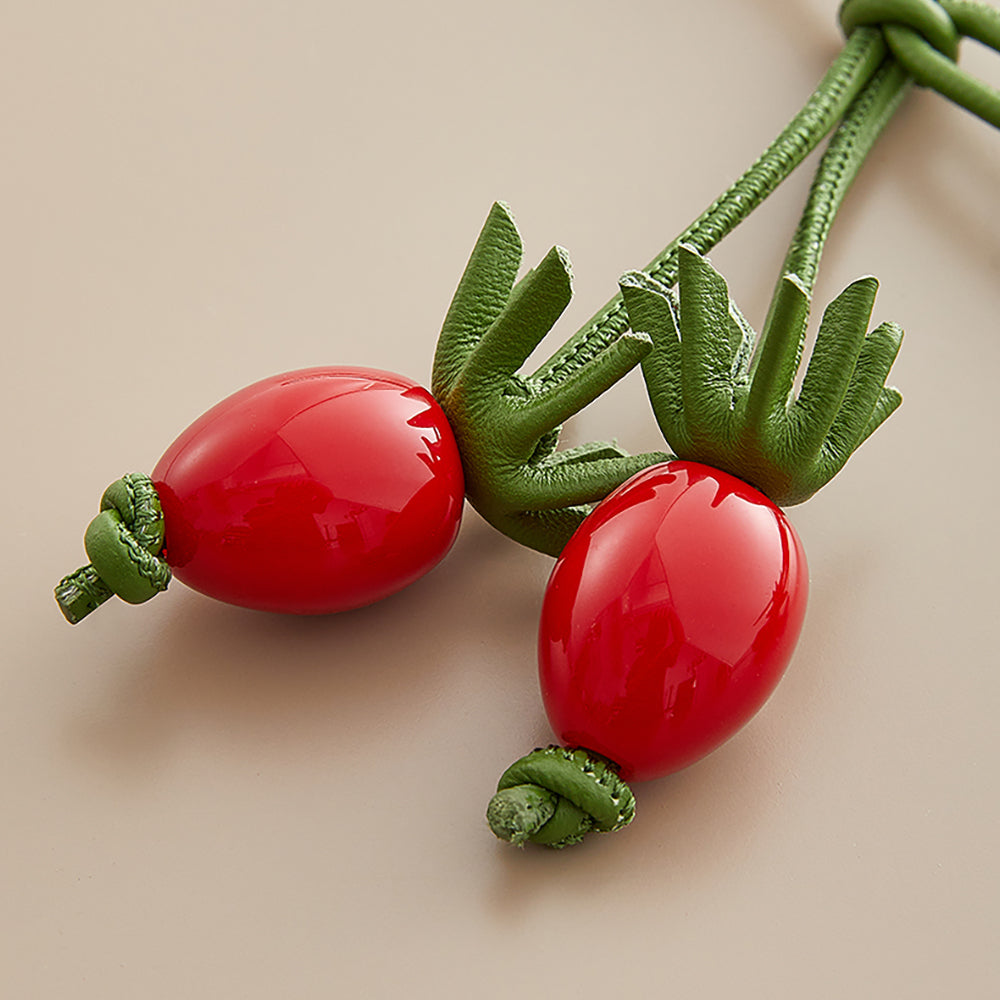 Cute Tomato Bag Charm – 36cm Fruit-Inspired Leather Keychain | Fun Purse Pendant, Novelty Accessory for Handbags &amp; Backpacks